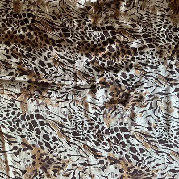 6 yards of mixed jungle zebra leopard print silk fabric - Picture 4 of 5